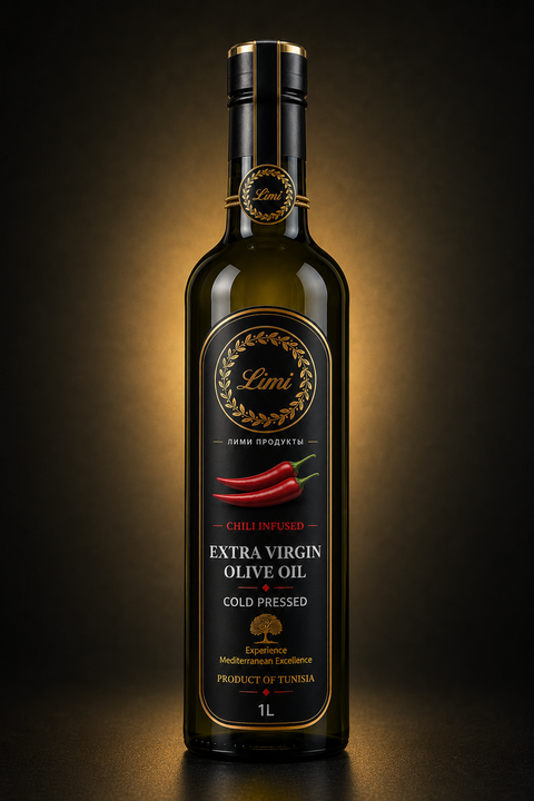 LIMI Food chili infused extra virgin olive oil, 500 mL bottle