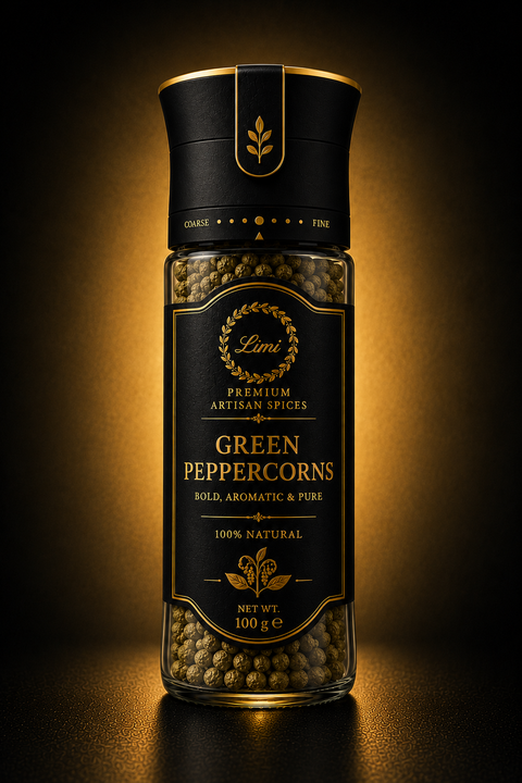 LIMI Food whole green peppercorns, 100 g package