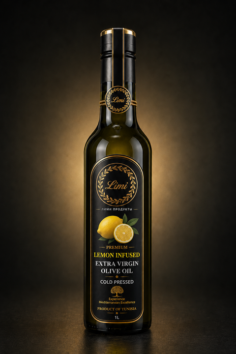LIMI Food lemon infused extra virgin olive oil, 500 mL bottle